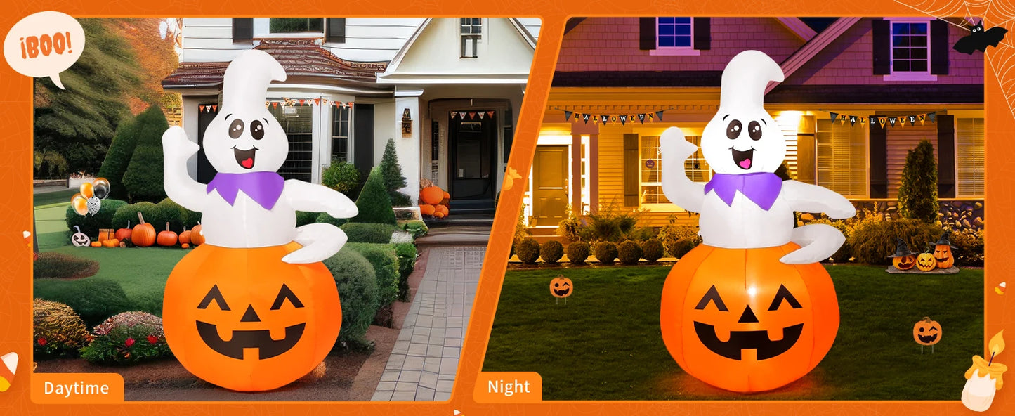 Pumpkin Ghost Decoration