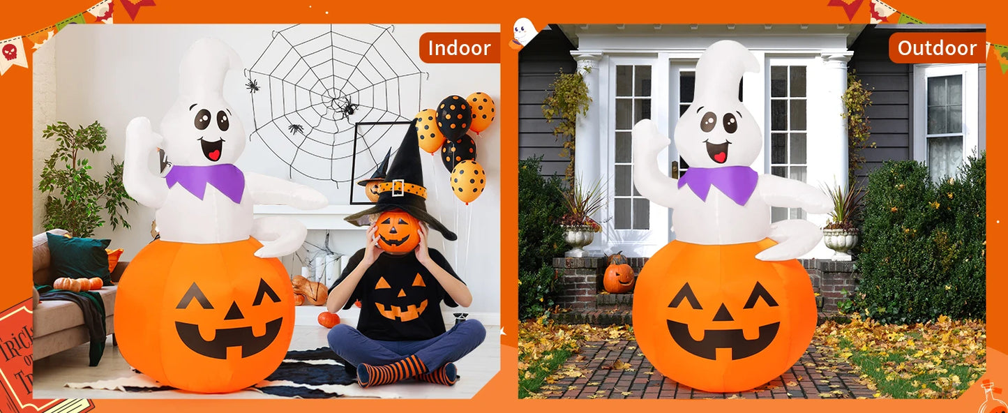 Pumpkin Ghost Decoration