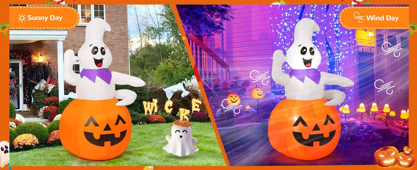 Pumpkin Ghost Decoration