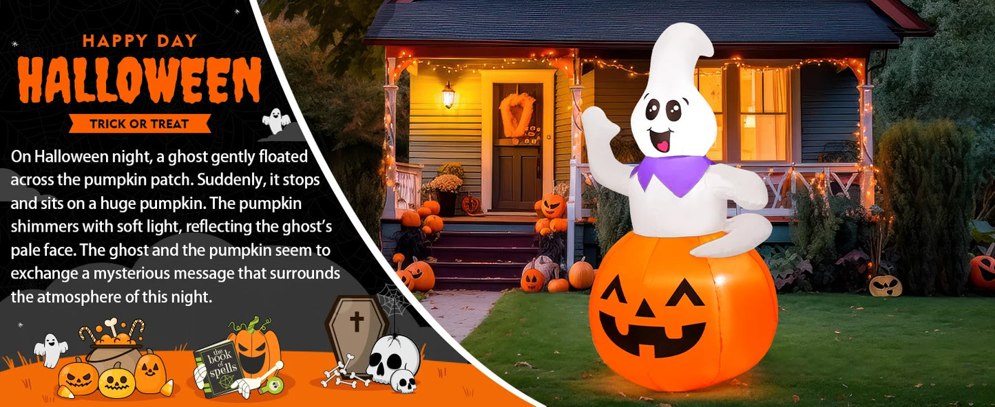 Pumpkin Ghost Decoration