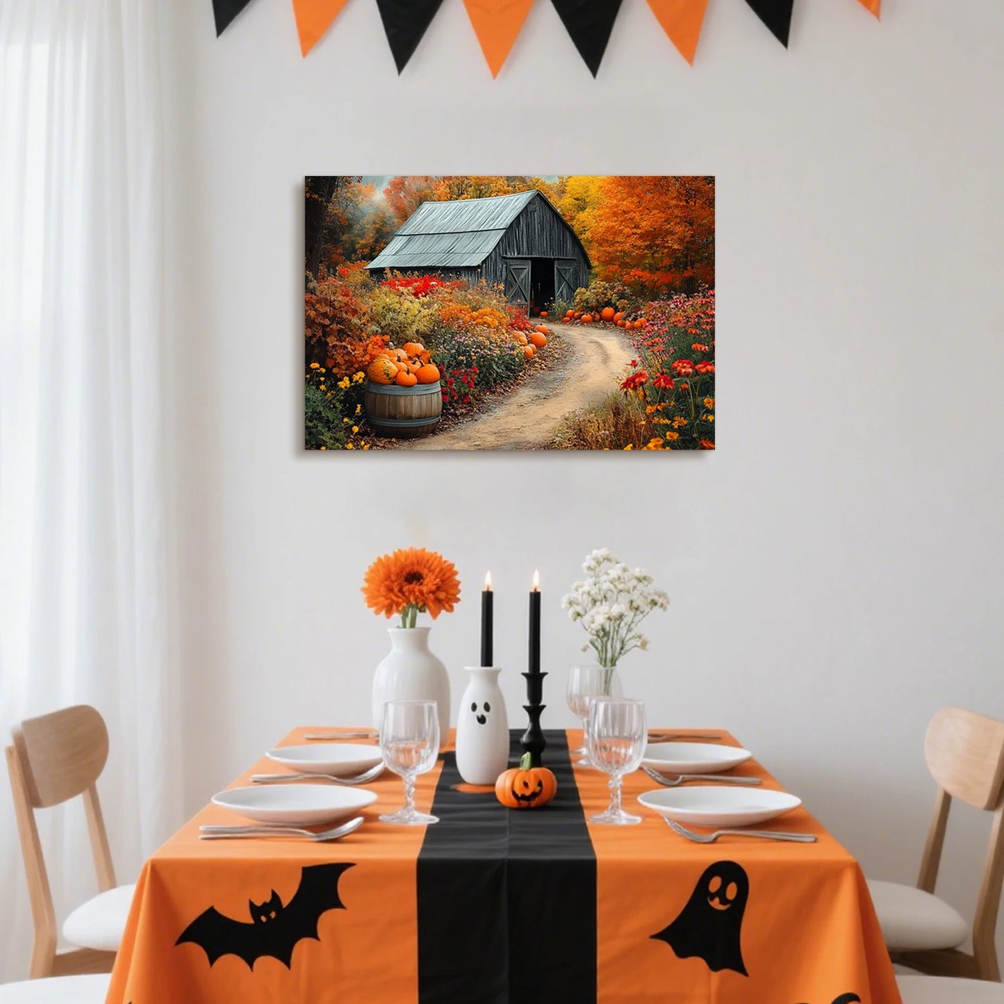 Fall Farmhouse Canvas Print