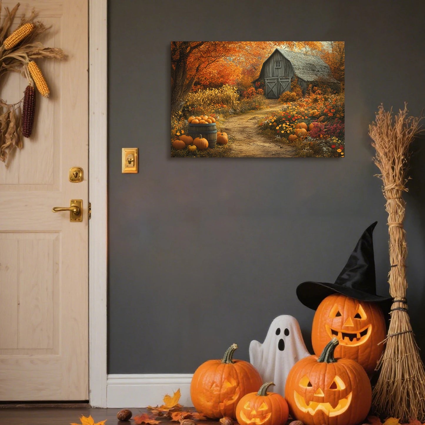 Fall Farmhouse Canvas Print