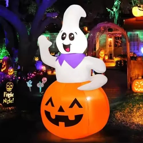 Pumpkin Ghost Decoration
