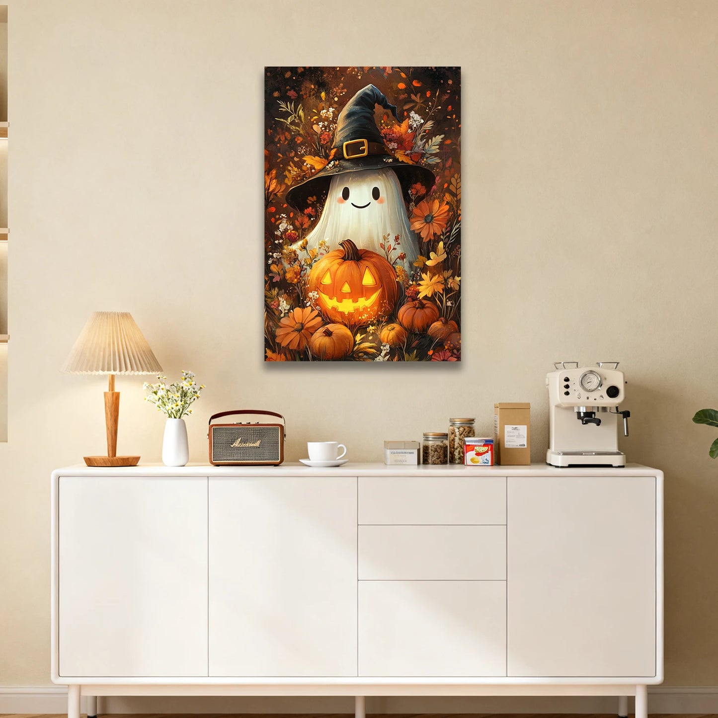 Halloween Ghost Canvas Art