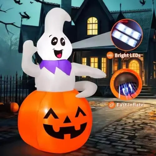 Pumpkin Ghost Decoration