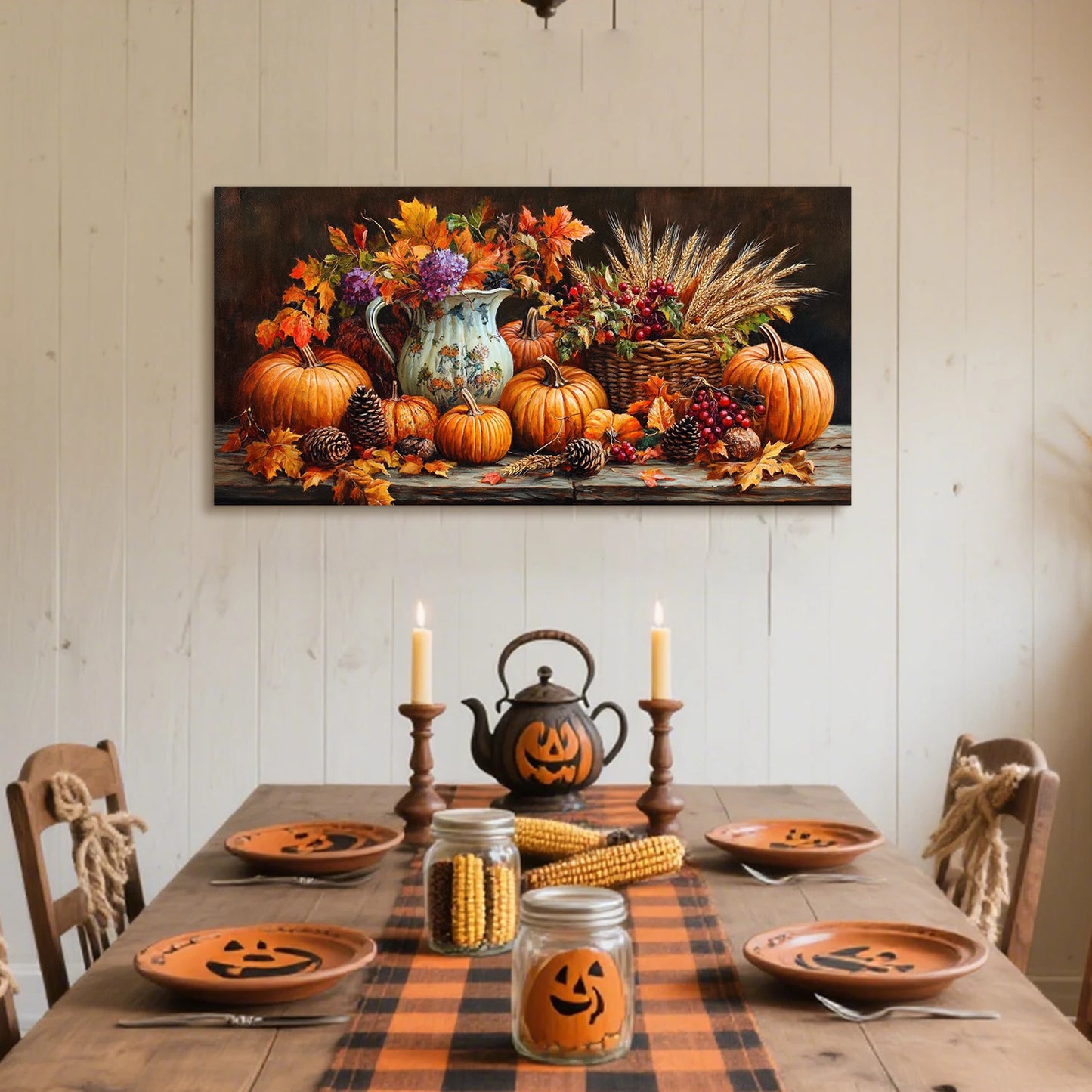 Halloween Black Cat Canvas