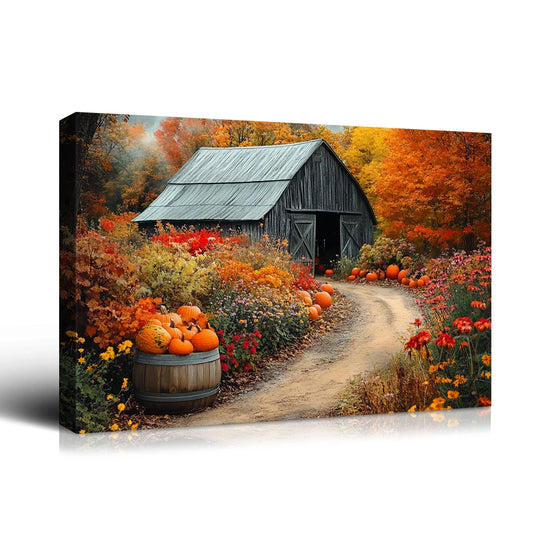 Fall Farmhouse Canvas Print