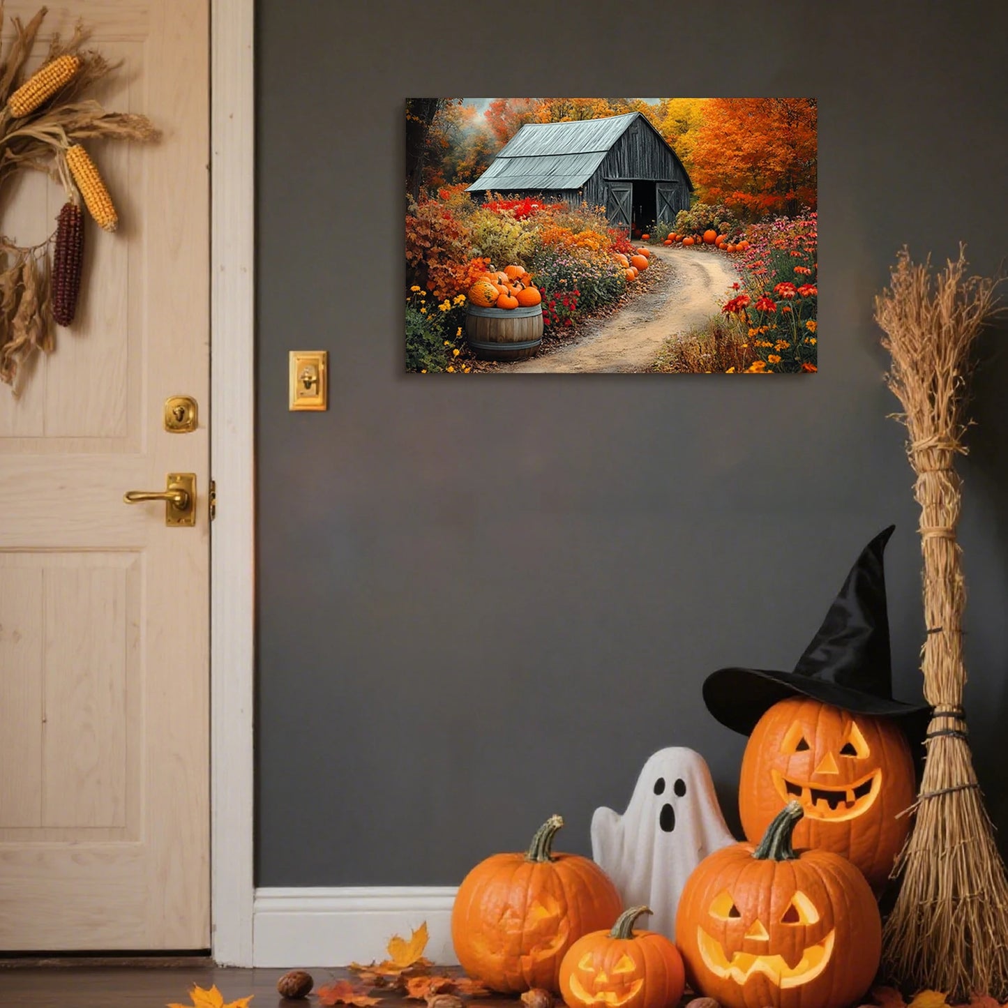 Fall Farmhouse Canvas Print