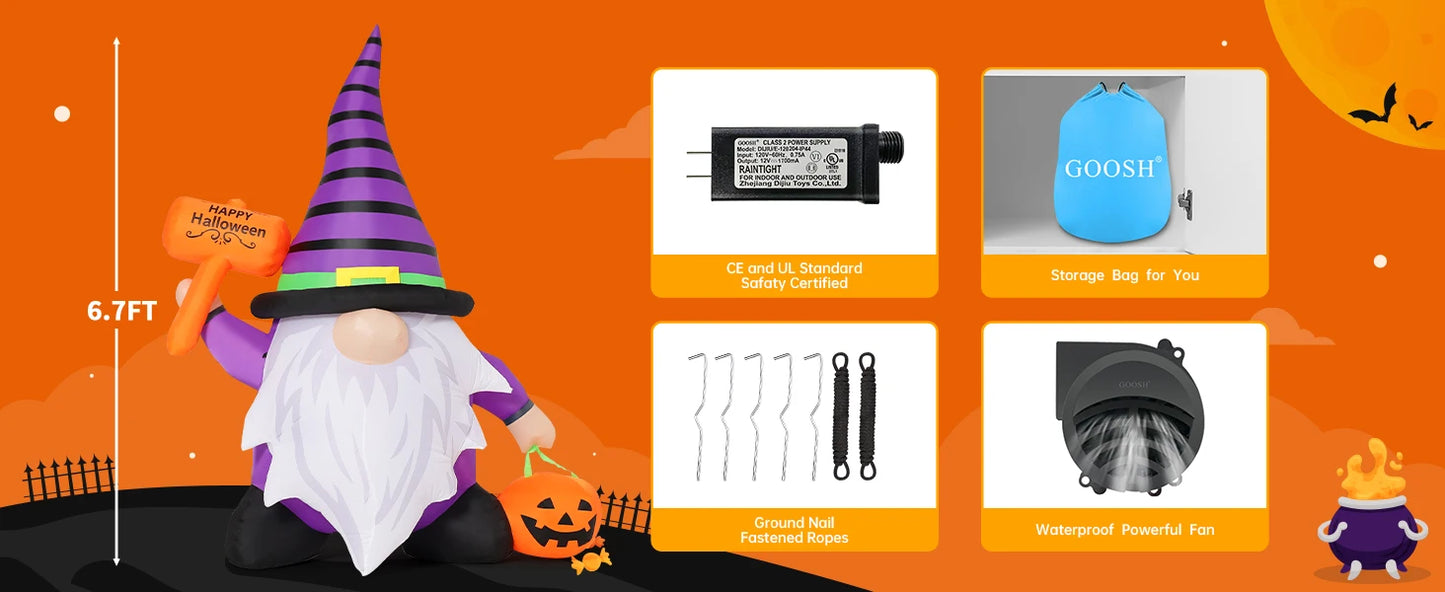 Halloween Gnome Inflatable