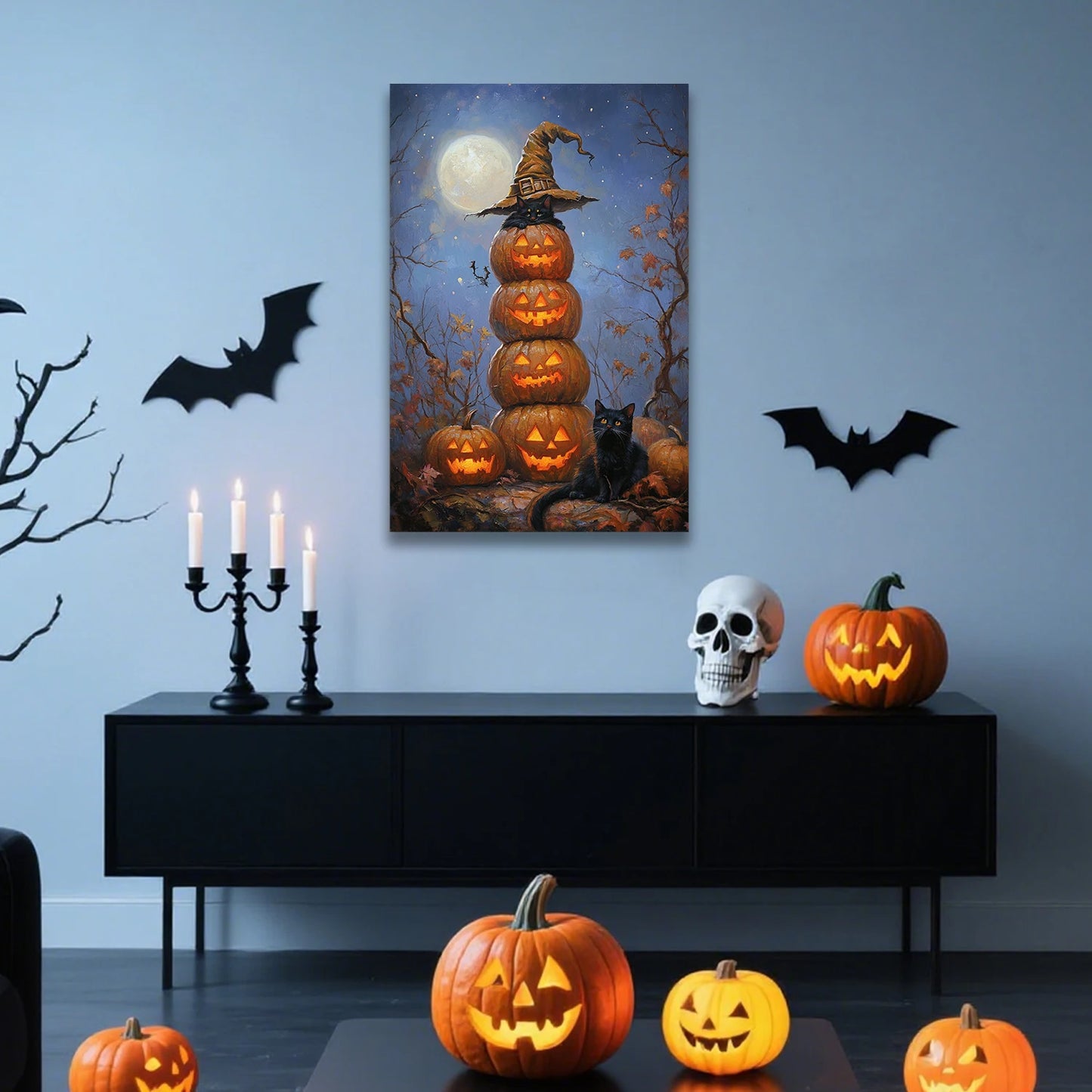 Halloween Pumpkin Canvas Art