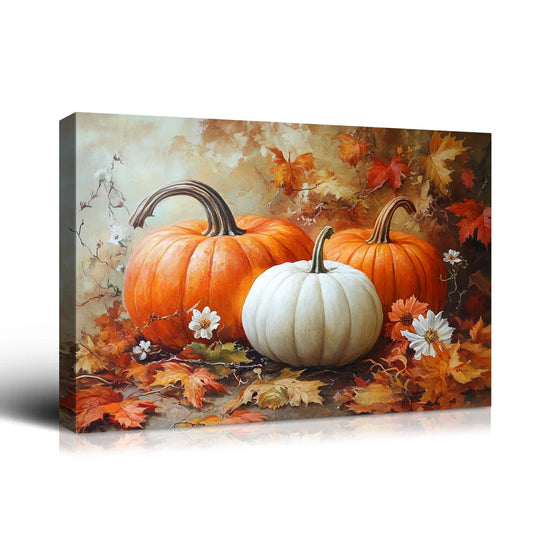 Fall Pumpkin Canvas Wall Art – Looife