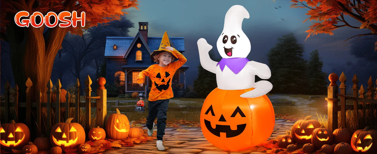 Pumpkin Ghost Decoration