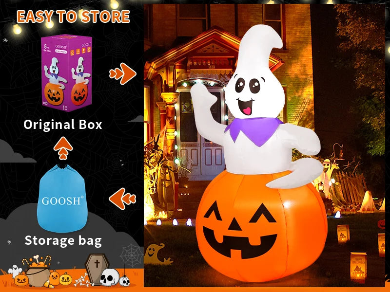 Pumpkin Ghost Decoration