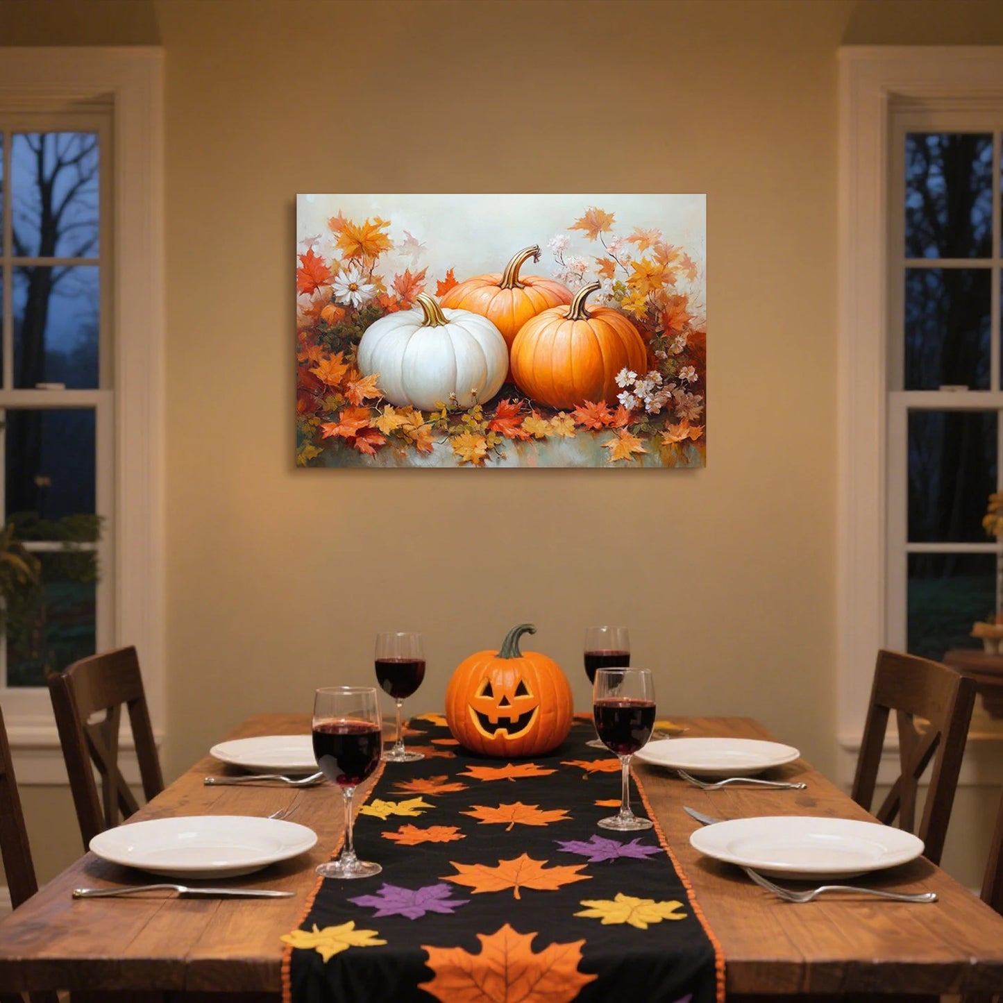 Pumpkin Canvas Decor