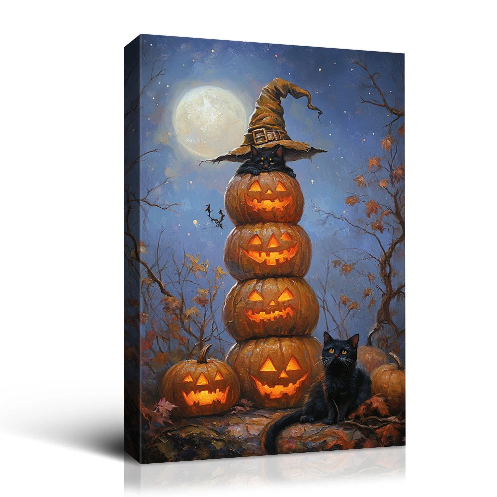 Halloween Pumpkin Canvas Art
