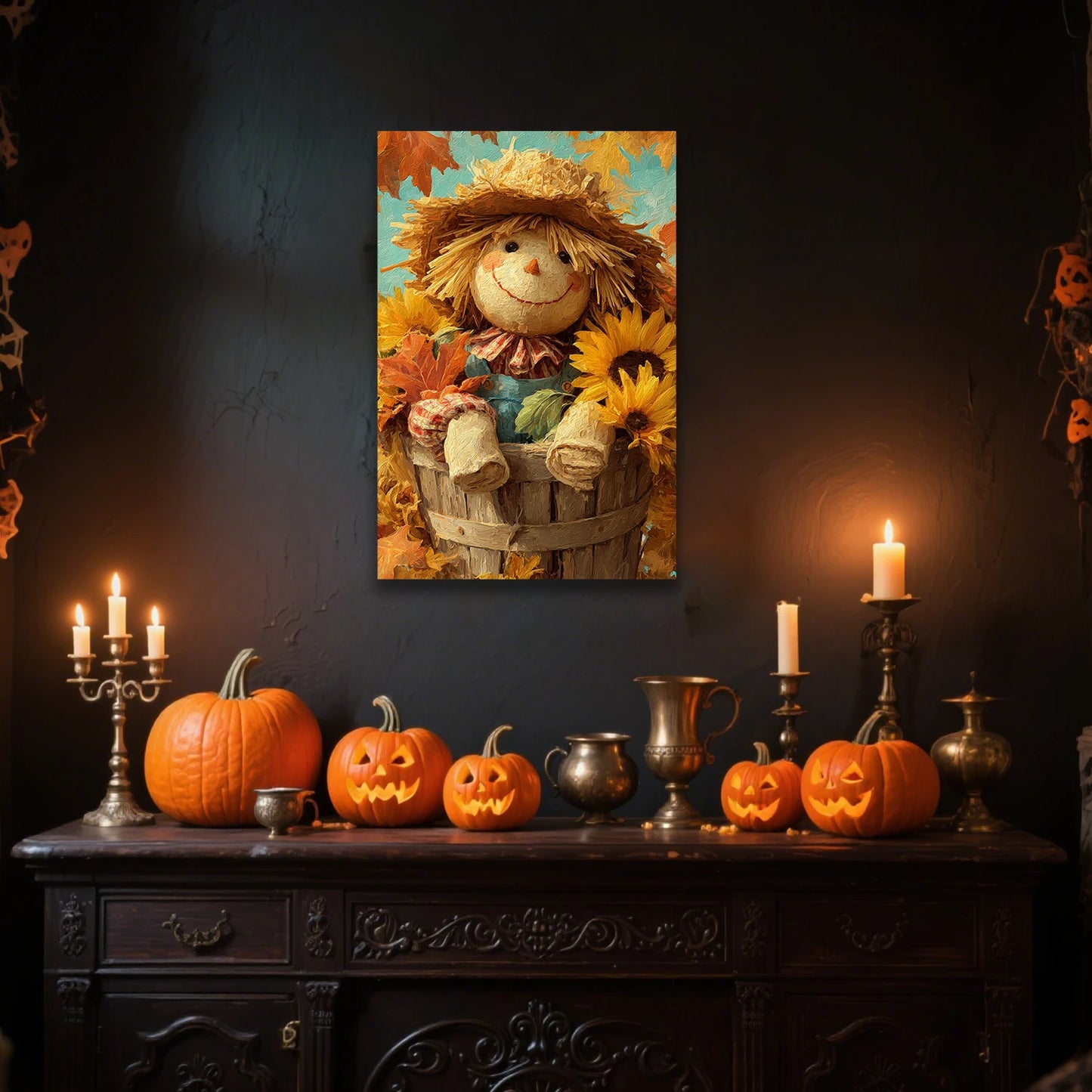 Halloween Scarecrow Canvas