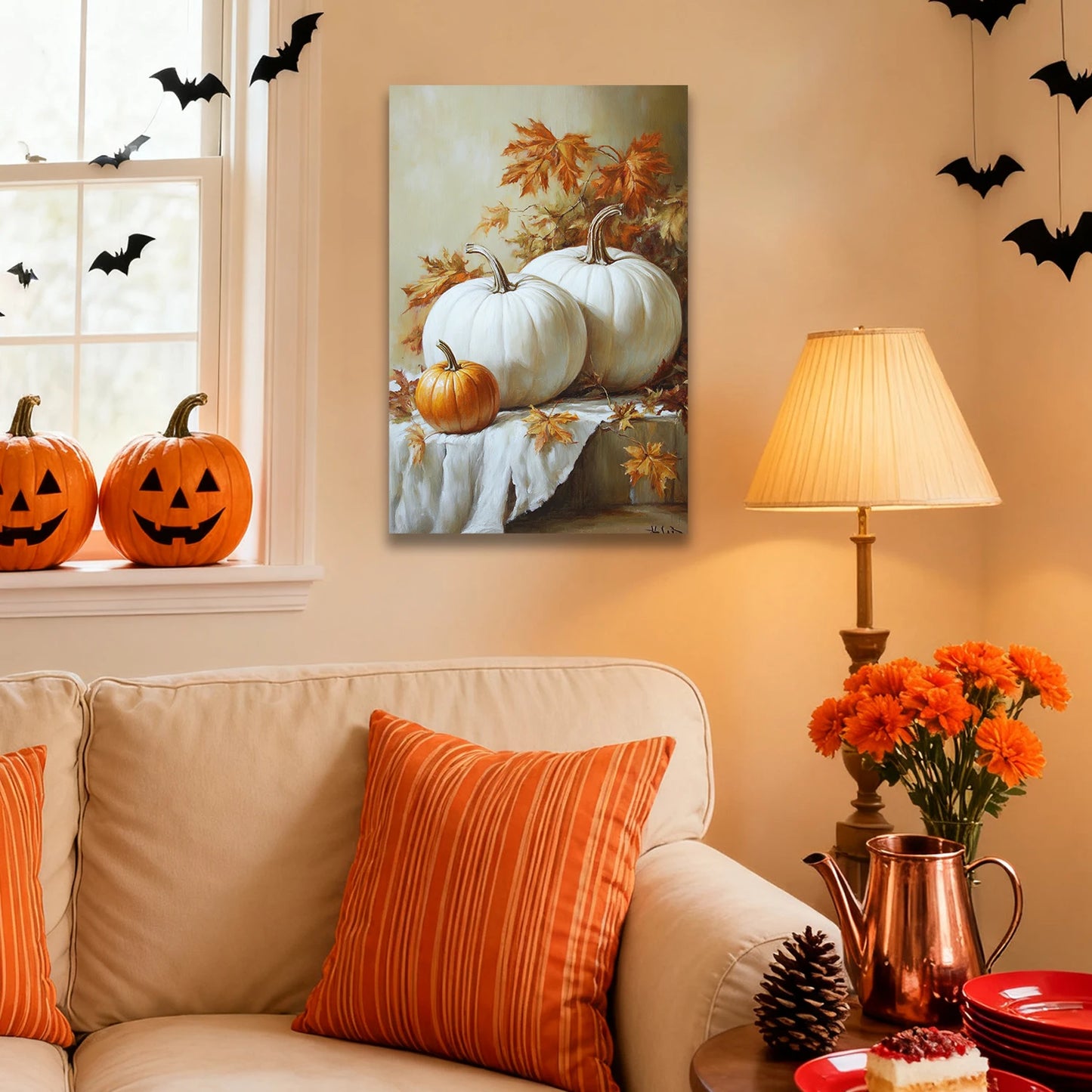 Halloween Pumpkin Canvas Art