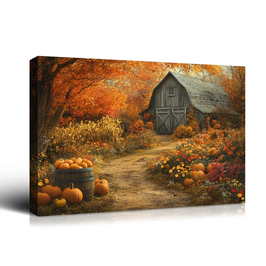 Fall Farmhouse Canvas Print