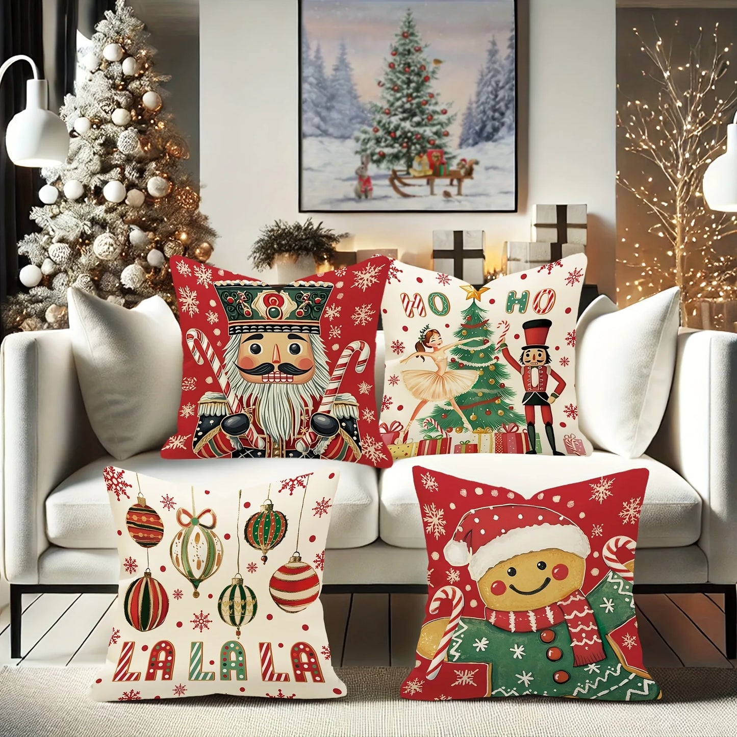 Holiday Ornament Pillow Covers
