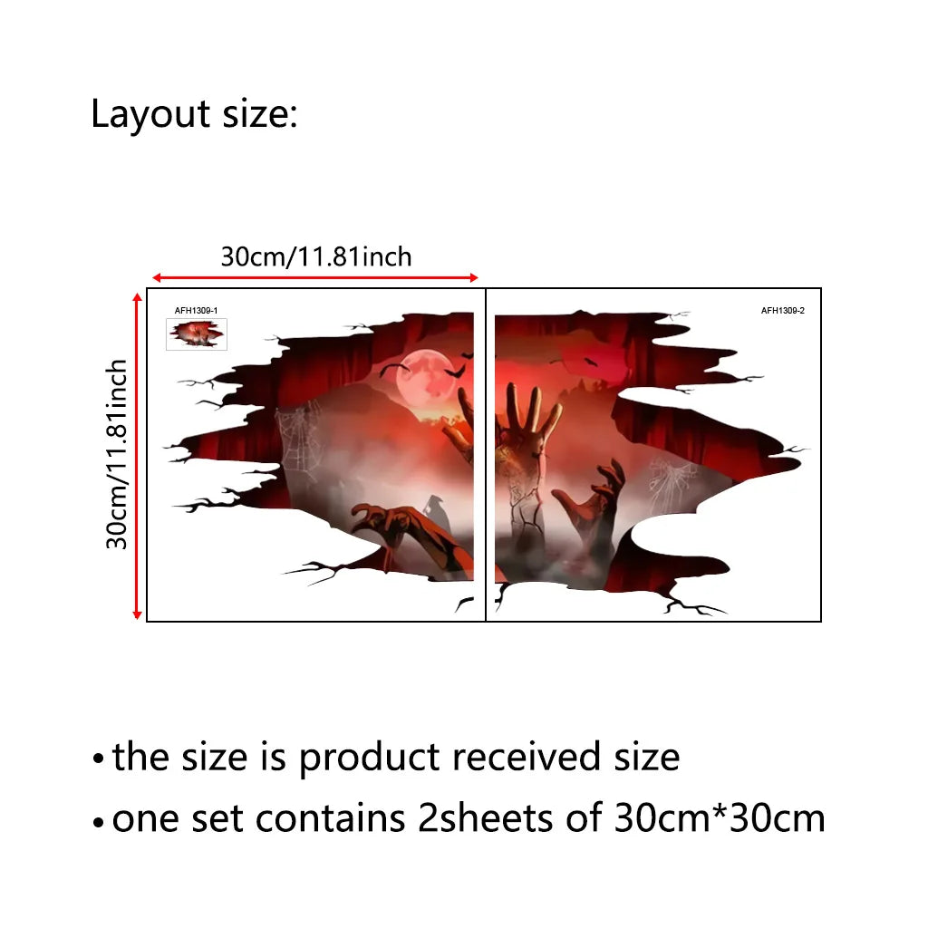 Halloween 3D Ghost Stickers