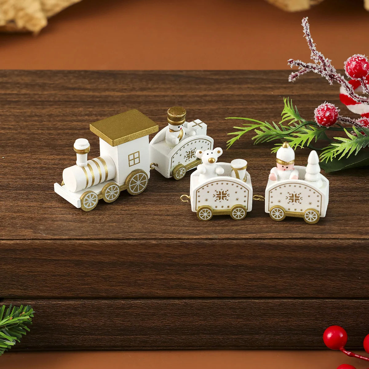 Merry Christmas Wooden Train Gift
