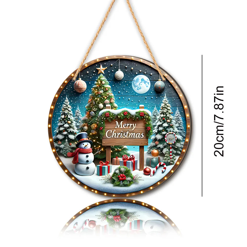 Christmas Tree Wooden Welcome Sign