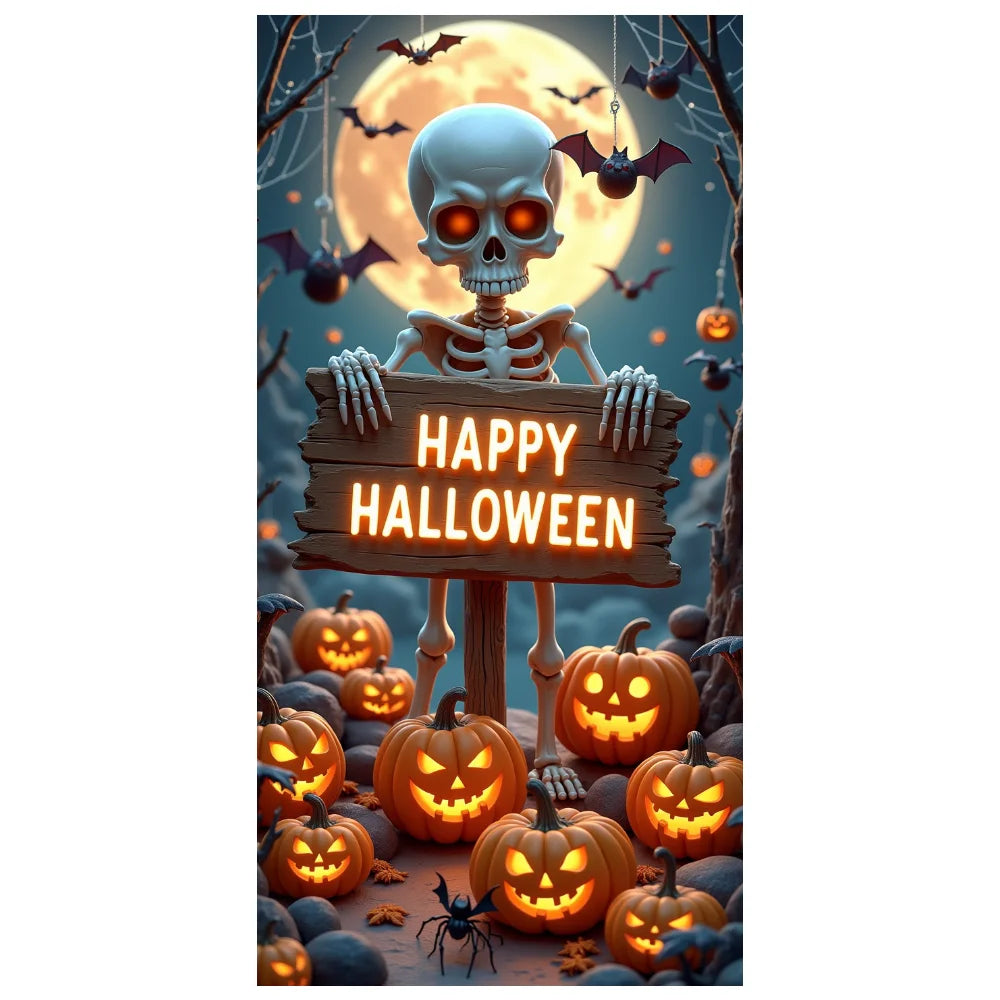 Halloween Skeleton Banner