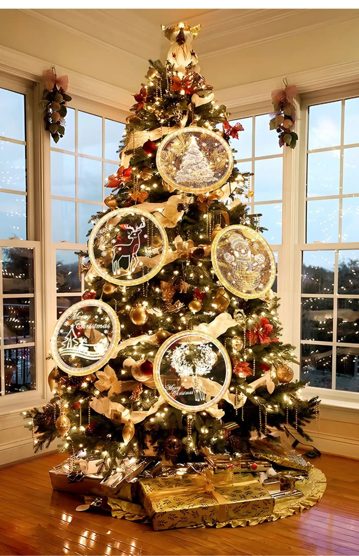 Festive LED Night Light Ornament