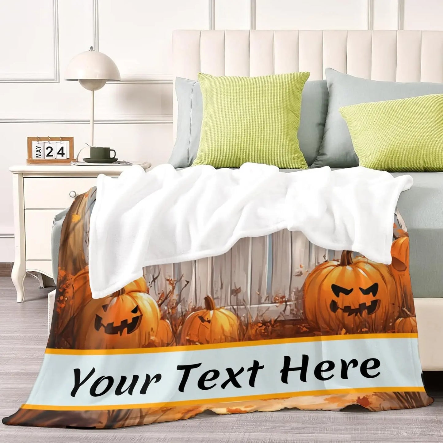 Personalized Pumpkin Blanket