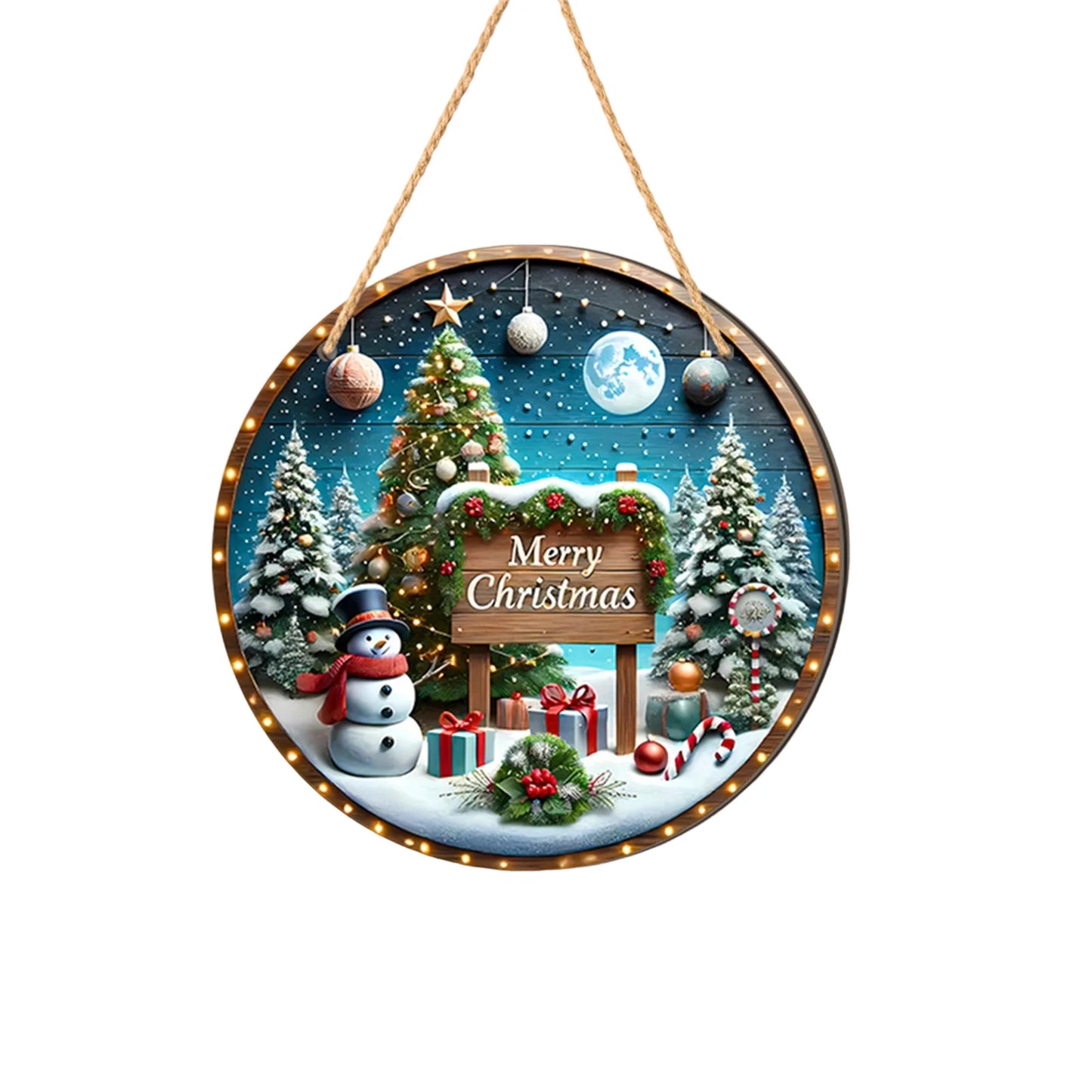 Christmas Tree Wooden Welcome Sign