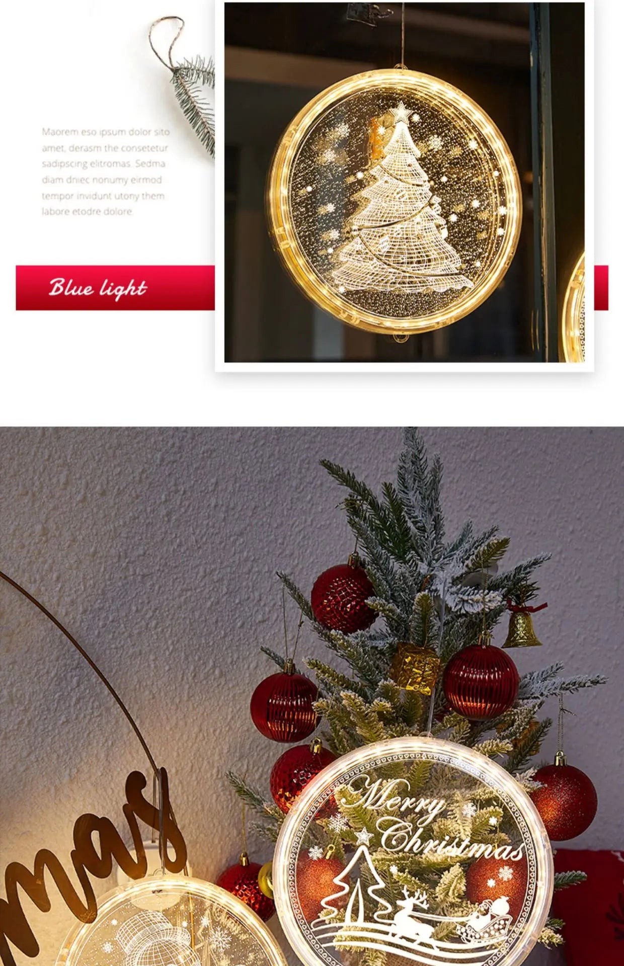 Festive LED Night Light Ornament