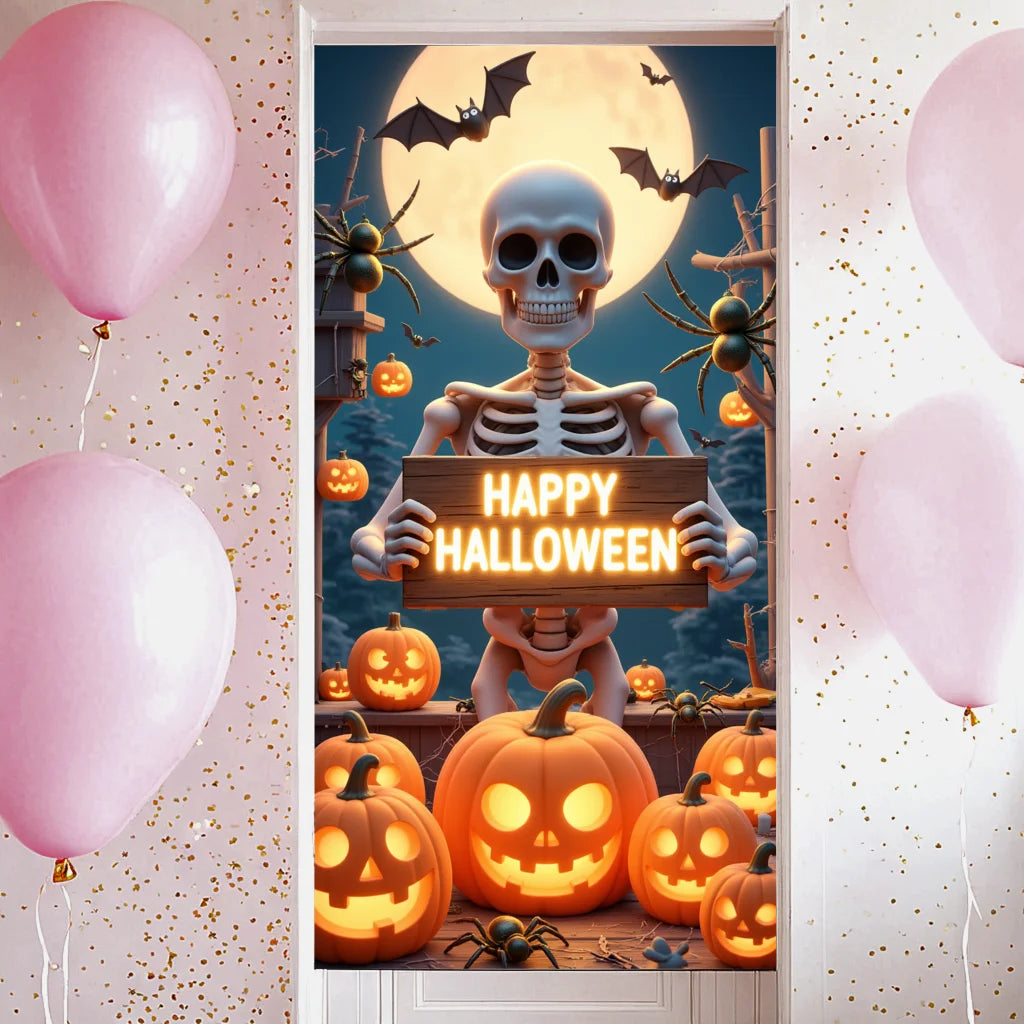 Halloween Skeleton Banner