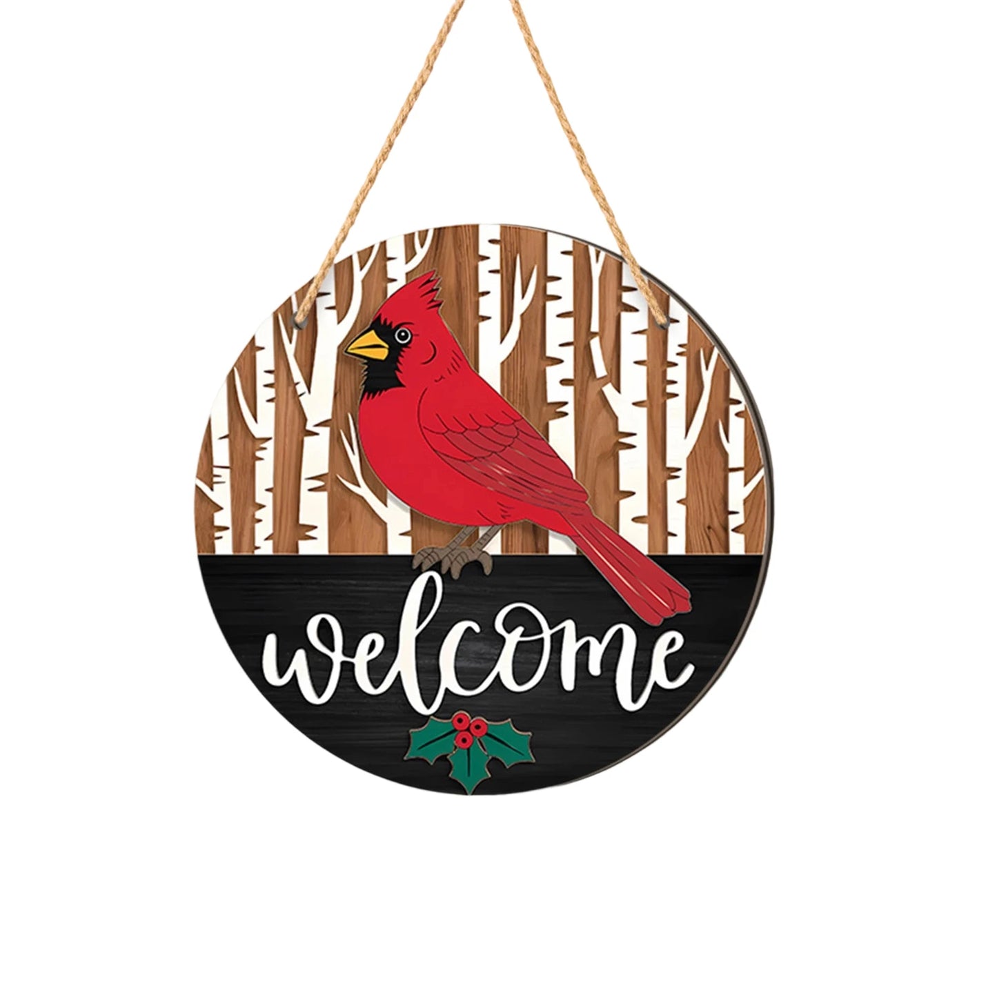 Christmas Tree Wooden Welcome Sign