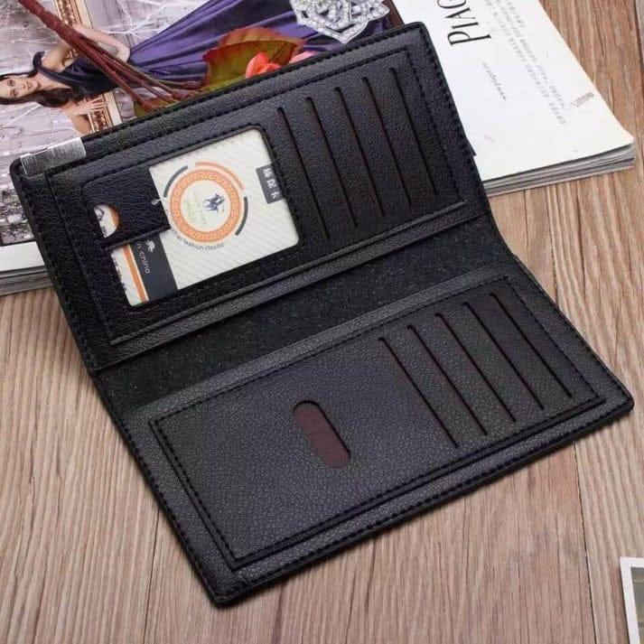 Premium Leather Wallet for Men Black Brown Kangaroo Logo - Image 3