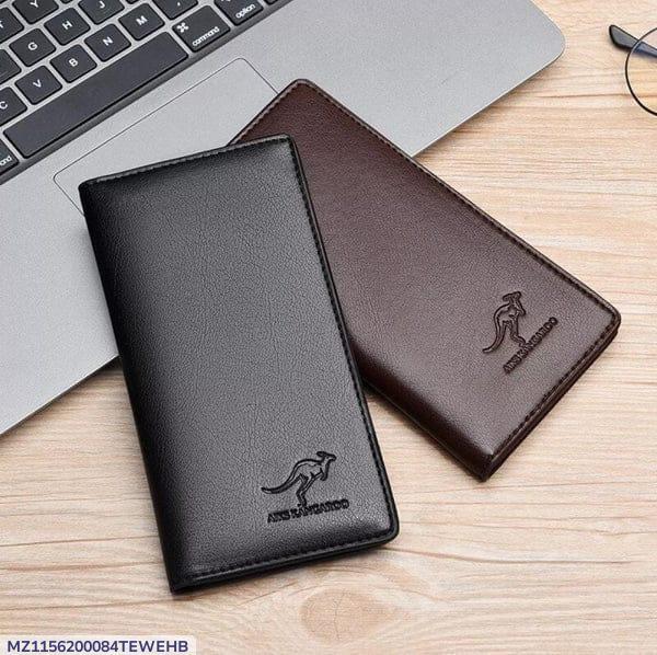 Premium Leather Wallet for Men Black Brown Kangaroo Logo - Image 9