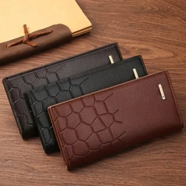 Premium Leather Wallet for Men - Stylish Croc Texture & Durable Design