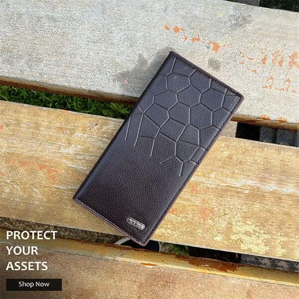Premium Leather Wallet for Men - Stylish Croc Texture & Durable Design - Image 4