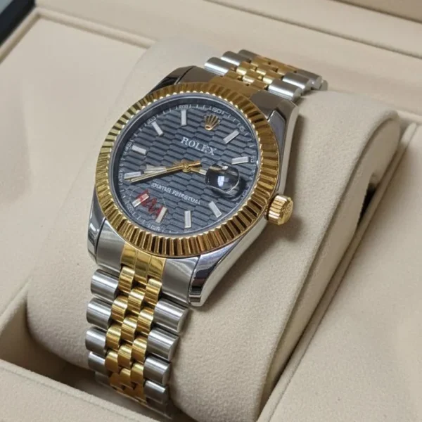 Men's Rolex Gold Silver Watch 40mm Daily Wear