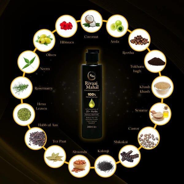 Premium Hair Oil for All Hair Types - 200ml Anti-Hair Fall Formula - Image 4