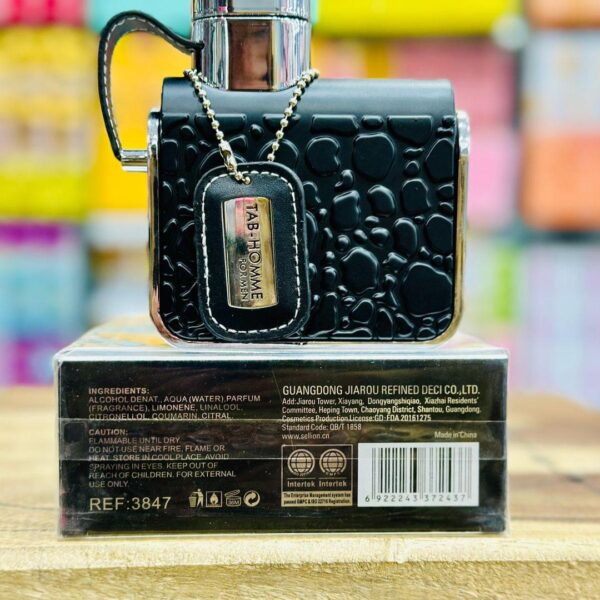 Black Textured Perfume Bottle for Men 100ml