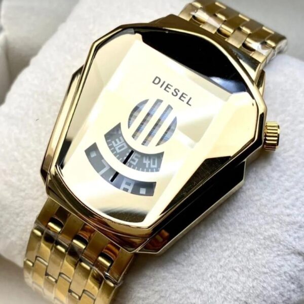 Gold Diesel Digital Watch for Men